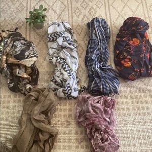 Lot of scarves